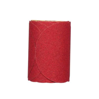 3M 01116 6" 80 Grit Red PSA Abrasive Disc, 100 per Roll - VirtuColor Supply