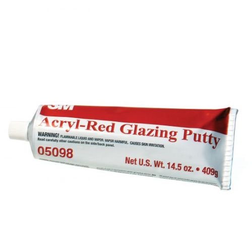 3M 05098 Acryl Red Medium Spot Glazing Putty, 14.5 oz Tube - VirtuColor Supply