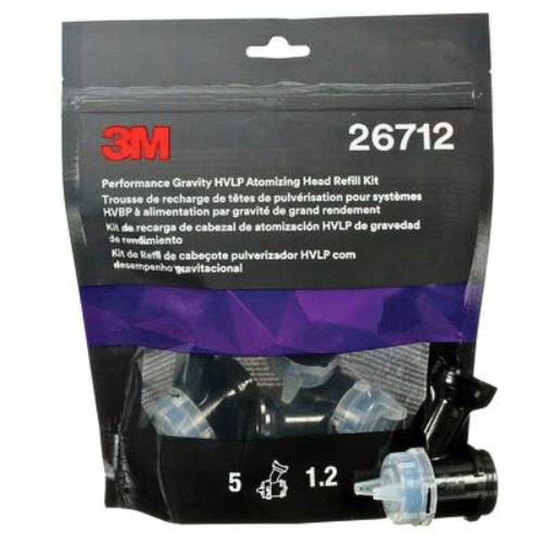 3M 26712 1.2 mm Blue Atomizing Head Refill Kit, 5 pk - VirtuColor Supply