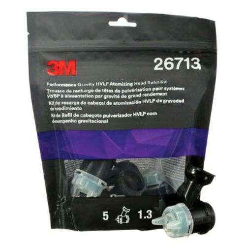 3M 26713 1.3 mm Green Atomizing Head Refill Kit, 5 pk - VirtuColor Supply