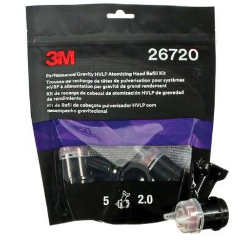 3M 26720 2.0 mm Red Atomizing Head Refill Kit, 5 pk - VirtuColor Supply