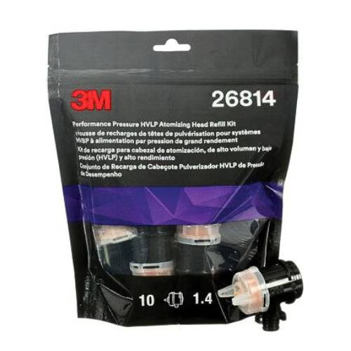 3M 26814 1.4 mm Orange Atomizing Head Refill Kit, 10 pk - VirtuColor Supply