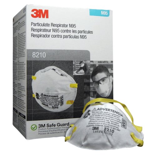 3M 46457 N95 Particulate Respirator 8210, Box of 20 - VirtuColor Supply