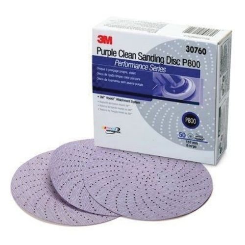 3M™ 800 Grit Multi - Hole 6" Purple Sanding Disc #30760, Box of 50 - VirtuColor Supply