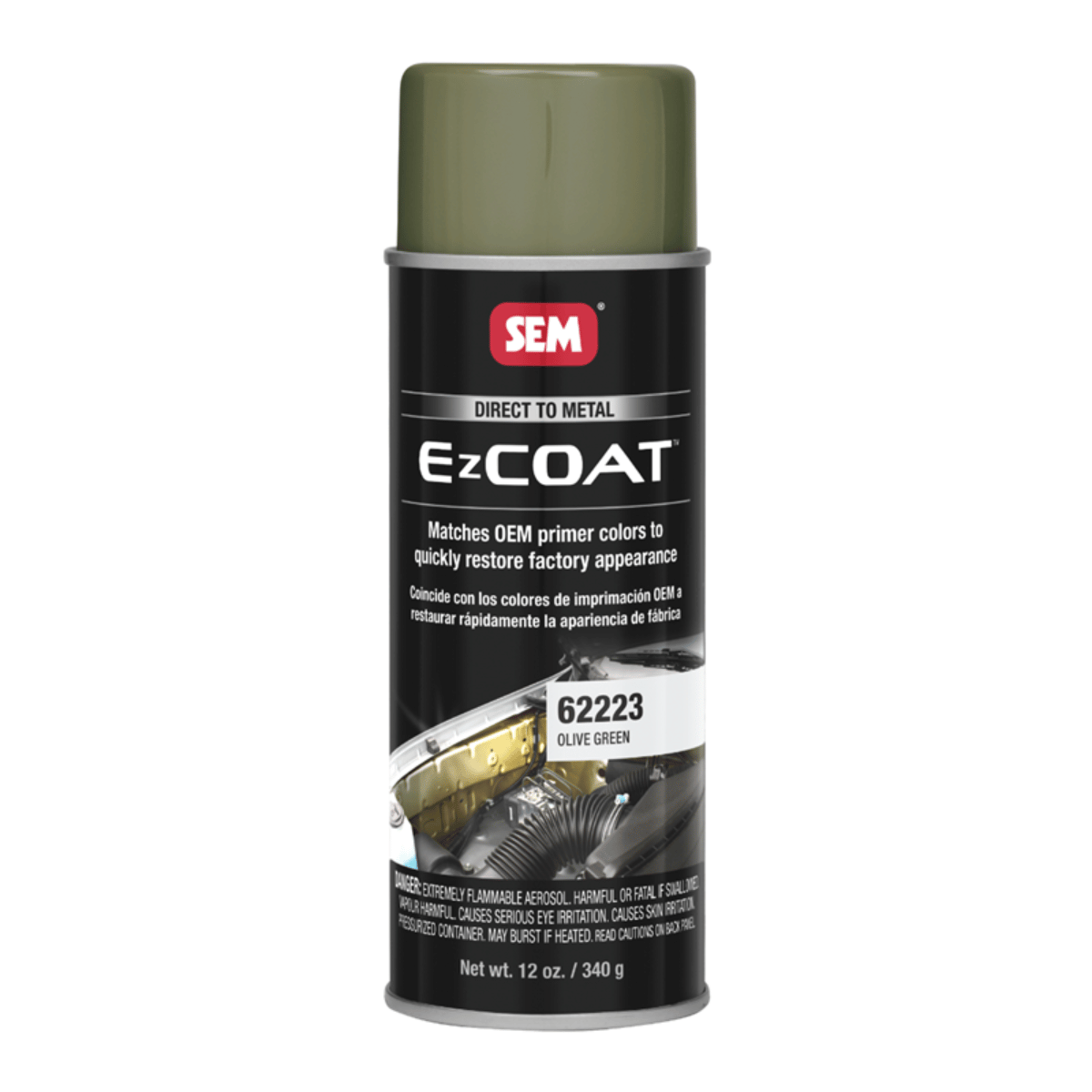 SEM EZ Coat 62223 Direct-To-Metal Olive Green E-Coat, 16 oz