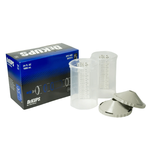 DevilBiss DeKups DPV - 608 34 oz Hard Cup and Lid Holder, 2 pc - VirtuColor Supply