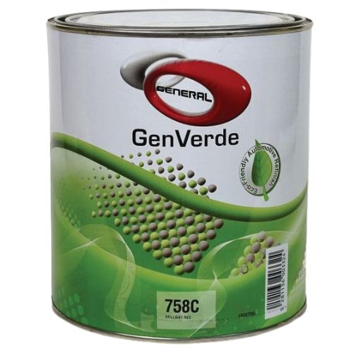 GenVerde 758C Brilliant Red Basecoat Toner, 1 Liter - VirtuColor Supply