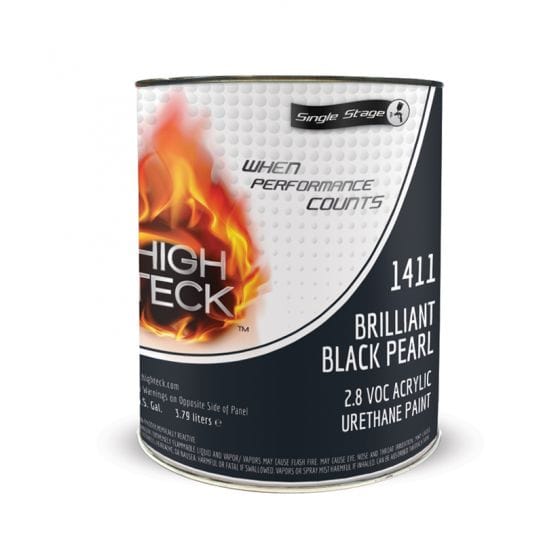 High Teck 1411 Brilliant Black Pearl Single Stage Paint, 1 Gallon - VirtuColor Supply