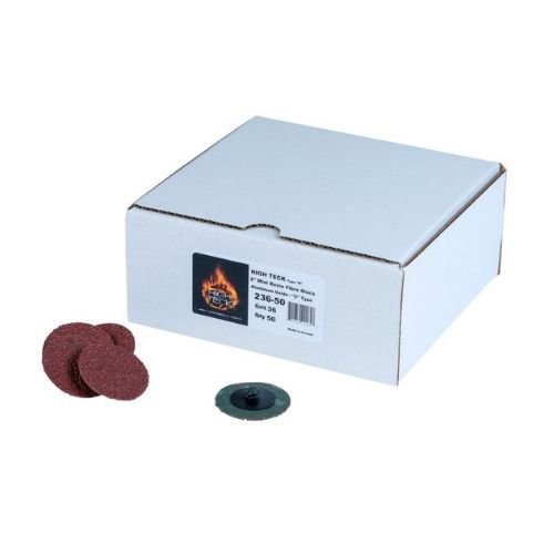 High Teck 2 in 36 Grit Quick Change Sanding Discs, 50 pcs - VirtuColor Supply