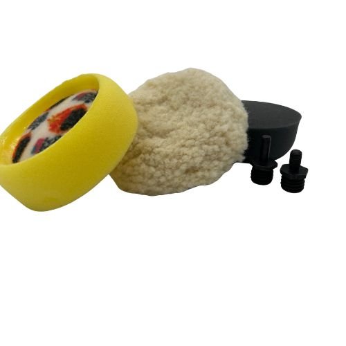 High Teck 3 Inch Dia Wool and Foam Buffing Pad Kit, 6 pc - VirtuColor Supply