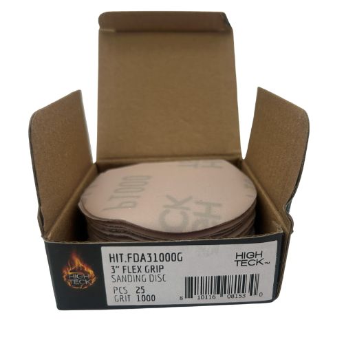 High Teck 3 Inch Super Fine Grit Flexible Grip Sanding Disc | 25 pk - VirtuColor Supply