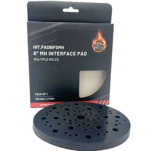 High Teck 6" Dia Multi - Hole Velcro Interface Pad for Palm Sander - VirtuColor Supply
