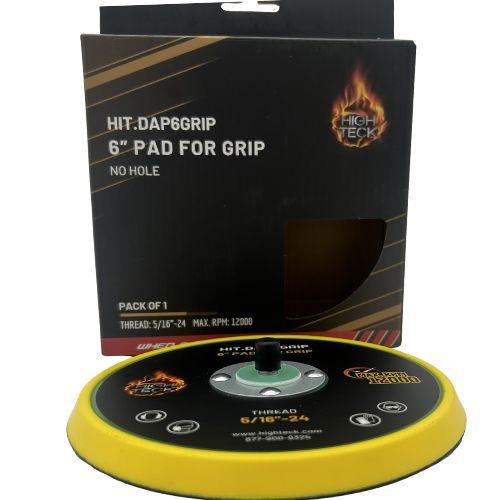High Teck 6" Dia Velcro Backup Pad for Palm Sander | 5/16 - 24 Thread - VirtuColor Supply