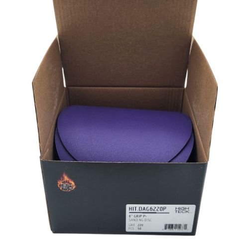 High Teck 6 Inch Purple Ceramic Velcro Back Sanding Disc | 50 pk - VirtuColor Supply