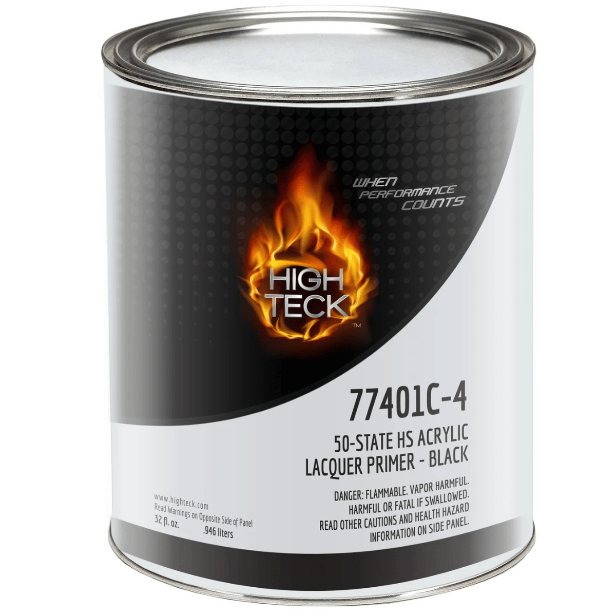 High Teck 77401C 2.1 VOC Black Acrylic Lacquer Primer Surfacer, Qt - VirtuColor Supply