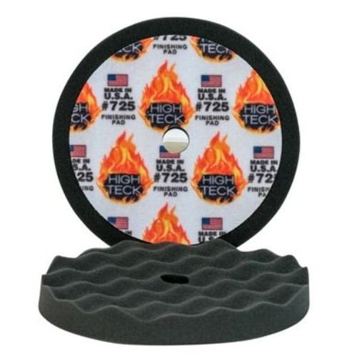 High Teck 8 Inch Diameter Black Foam Finishing Pad, 2 pcs - VirtuColor Supply