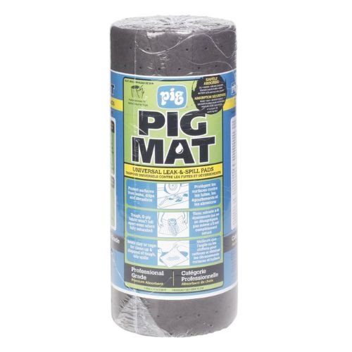 PIG 25201 15 in x 50 ft Gray Oil and Fluid Absorbent Mat Roll - VirtuColor Supply