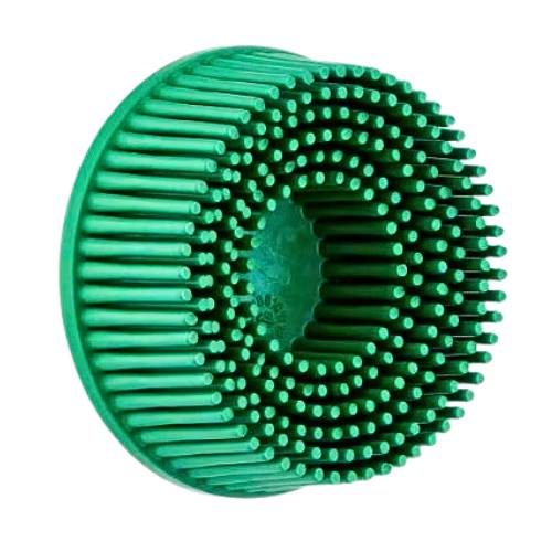 Scotch - Brite 07524 2" Green Roloc Bristle Disc, Coarse Grade, 10 pk - VirtuColor Supply