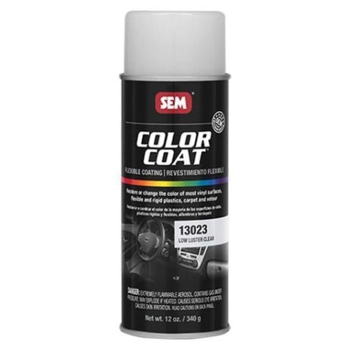SEM 13023 Color Coat Low Luster Clear, 16 oz | Aerosol | Auto Interior Paint - VirtuColor Supply