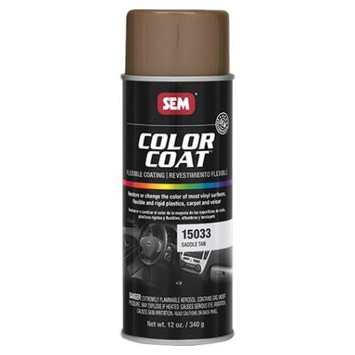 SEM 15033 Color Coat Saddle Tan, 16 oz | Aerosol | Auto Interior Paint - VirtuColor Supply