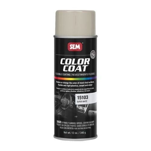 SEM 15103 Color Coat Super White, 16 oz | Aerosol | Auto Interior Paint - VirtuColor Supply