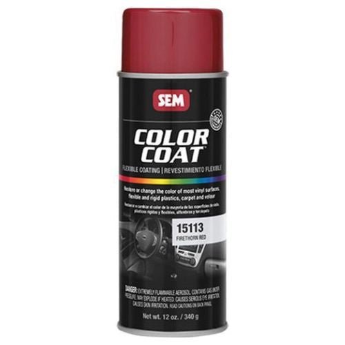 SEM 15113 Color Coat Firethorn Red, 16 oz | Aerosol | Auto Interior Paint - VirtuColor Supply