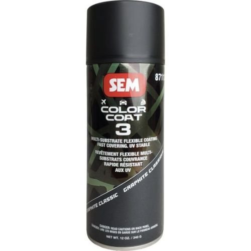 SEM 87113 Color Coat 3 Graphite Classic, 16 oz | Aerosol | Auto Interior Paint - VirtuColor Supply