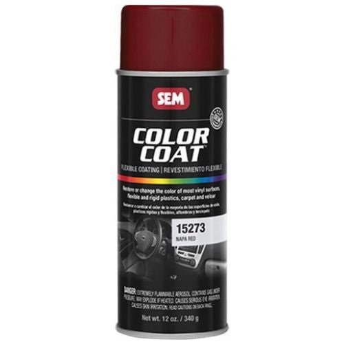 SEM Color Coat 15273 Napa Red Auto Interior Paint, 16 oz Aerosol - 15273 - Eagle National Supply