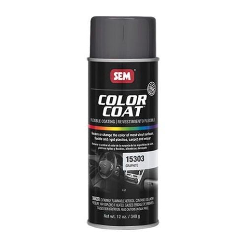 SEM Color Coat 15303 Graphite Auto Interior Paint, 16 oz Aerosol - 15303 - Eagle National Supply