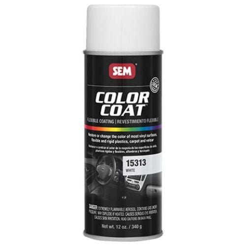 SEM Color Coat 15313 White Auto Interior Paint, 16 oz Aerosol - 15313 - Eagle National Supply