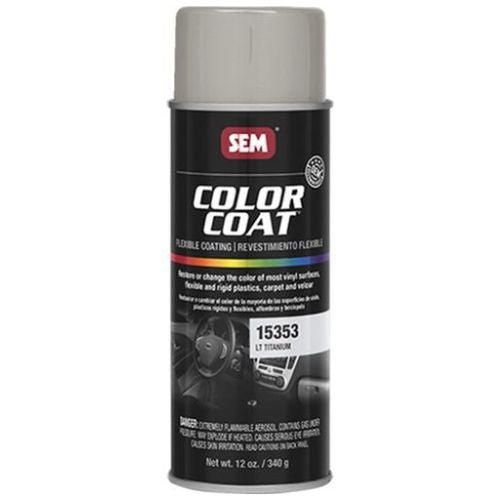 SEM Color Coat 15353 Light Titanium Auto Interior Paint, 16 oz Aerosol - 15353 - Eagle National Supply