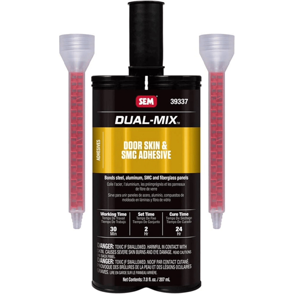 SEM Dual - Mix 39337 2 - Component Black Panel Adhesive, 7 oz - VirtuColor Supply