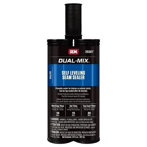 SEM® Dual - Mix™ 39387 Self Leveling Gray Seam Sealer, 7 oz - VirtuColor Supply