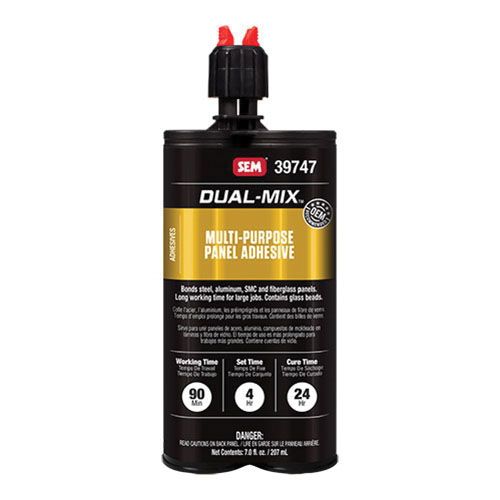 SEM®Dual - Mix™ 39747 Multi - Purpose 2 - Component Black Panel Adhesive, 7 oz Cartridge - VirtuColor Supply