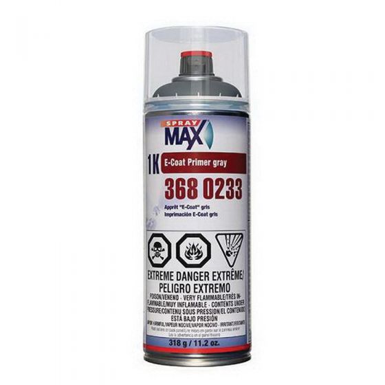 SprayMax 3680233 Gray 1K E - Coat Primer, 11.2 oz Aerosol - VirtuColor Supply