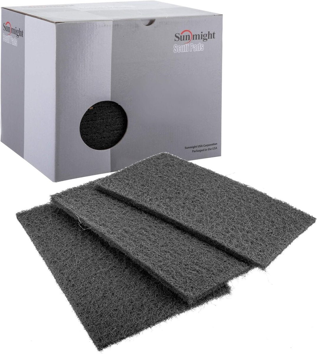 Sunmight 6" x 9" Scuff Pad, Gray, 20pk - VirtuColor Supply