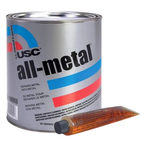 USC All - Metal 14060 Specialty Body Filler Silver, 1 qt - VirtuColor Supply