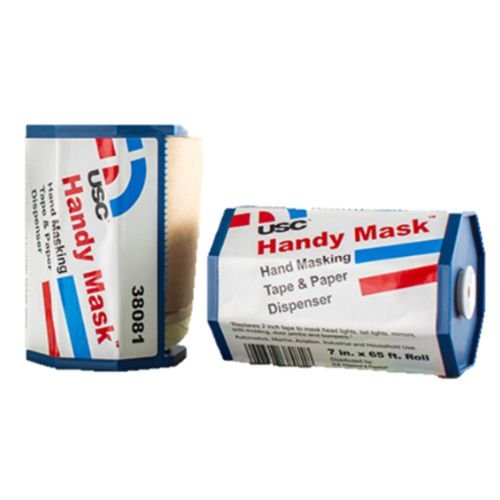USC Handy Mask 38081 7 in Hand Masking Tape and Paper Roll - VirtuColor Supply