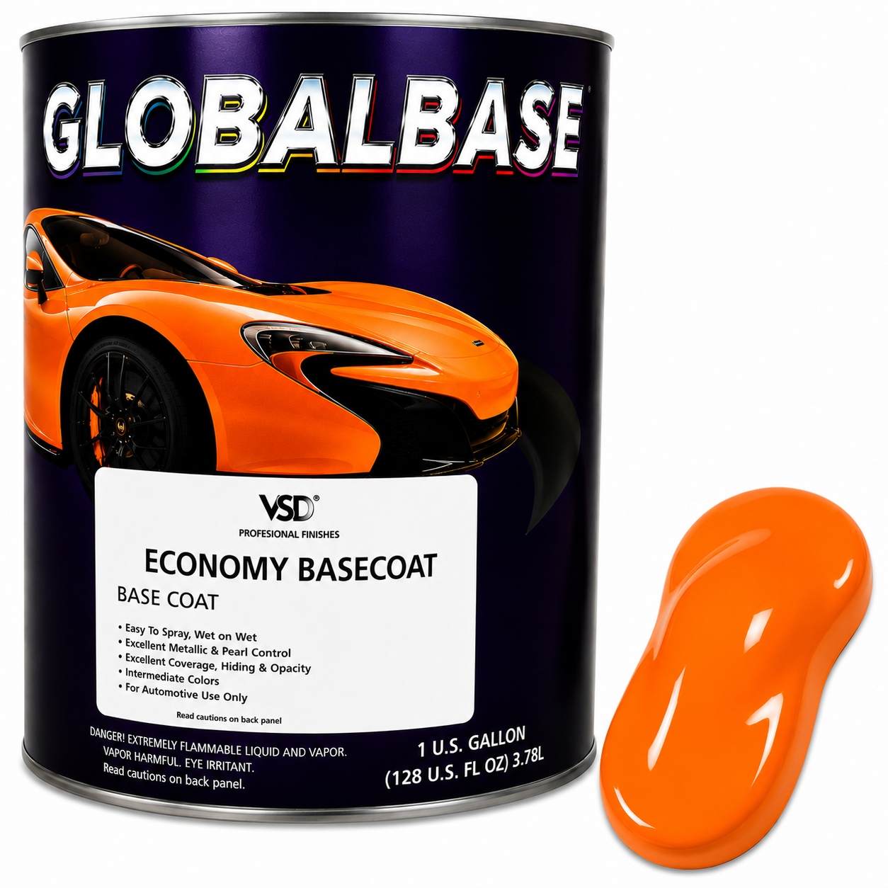 Chrysler PL4 Crush Orange Economy Automotive Paint, Gallon