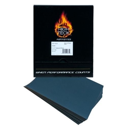 220 Grit 9x11 in Waterproof Sanding Sheet, 50 pk, High Teck - VirtuColor Supply