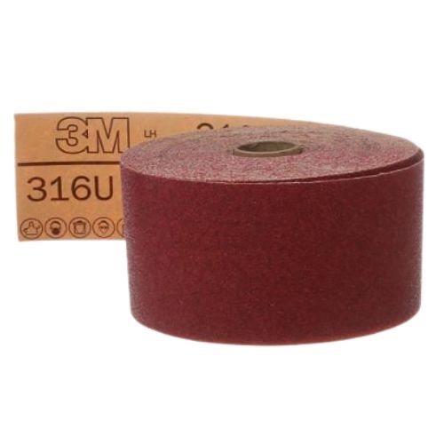 3M 01688 2.75" 80 Grit Red PSA Abrasive Sheet Roll, 25 yd - VirtuColor Supply