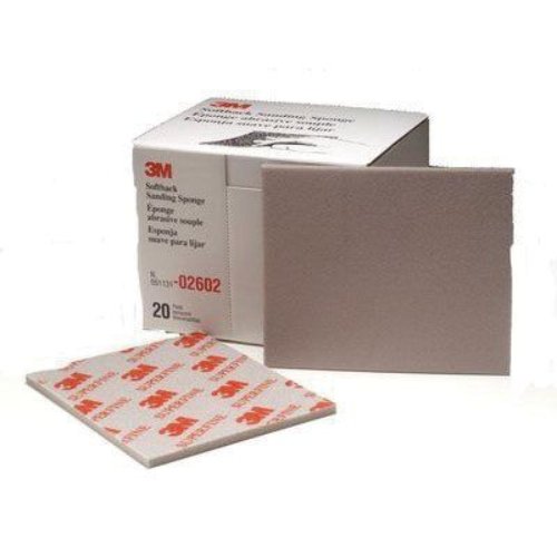 3M™ 02602 500/600 Grit Gray Flexible Sanding Sponge, Box of 20 - VirtuColor Supply