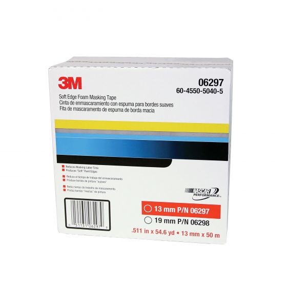 3M™ 06297 1/2" Soft Edge Masking Tape, 50 m L - VirtuColor Supply