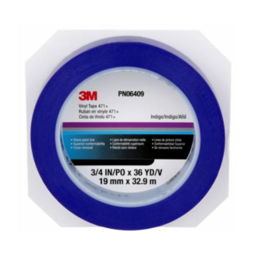 3M Scotch 3/4 in Fine Line Purple Masking Tape #06409, 36 yd Roll