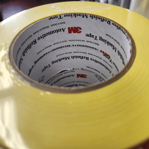 3M 06654 Sleeve of 1.5 in Yellow Masking Tape, 6 Rolls* - VirtuColor Supply