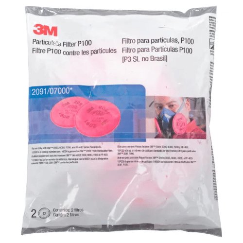 3M 07000 2091 Pink Particulate Filter, Pack of 2 - VirtuColor Supply