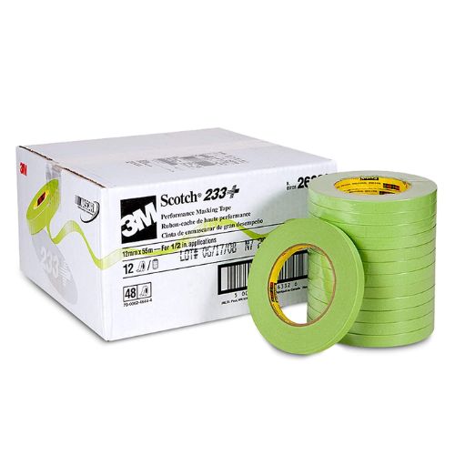 3M 26334 0.75" (18 mm) Green Automotive Masking Tape, Case of 48