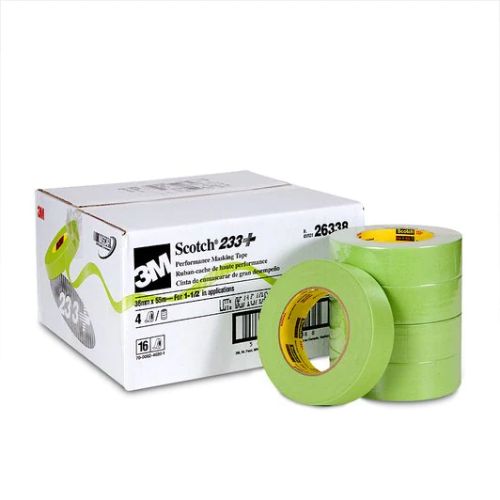 3M 26338 1.5" (36 mm) Green Automotive Masking Tape, Case of 16