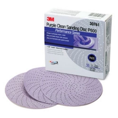 3M™ 600 Grit Multi - Hole 6" Purple Sanding Disc #30761, Box of 50 - VirtuColor Supply