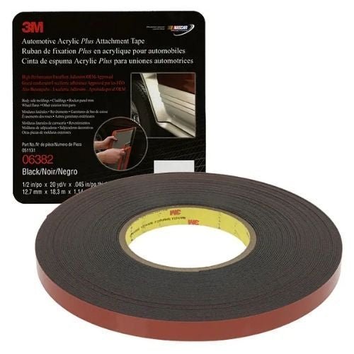 3M™ 6382 1/2 in Black Attachment Tape - VirtuColor Supply